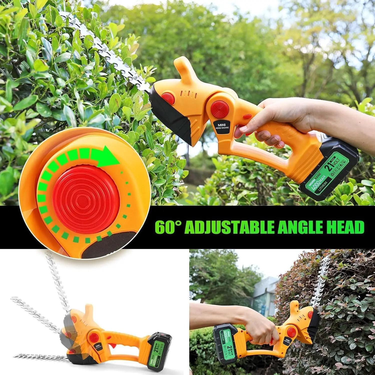 

Portable Lithium Battery Hedge Trimmer Multifunctional Small Electric Pruning Machine for Garden DIY
