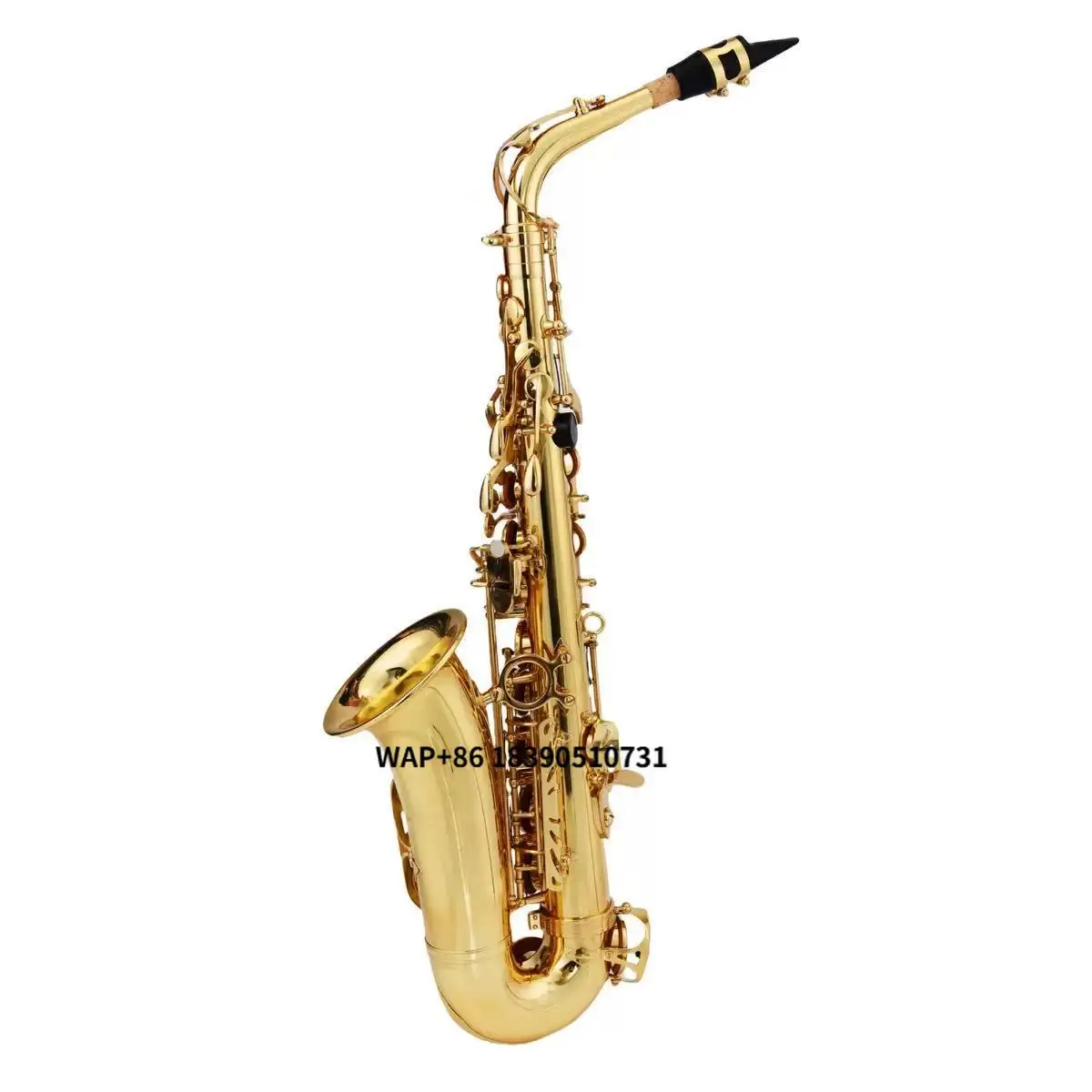 

Wholesale Factory-Released Alto Saxophone with Gold Lacquer Finish Brass Body Bakelite Head PMMA Mouthpiece EB Tone Easy Install