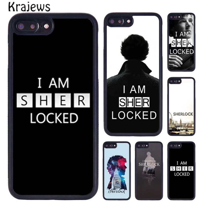 Krajews I AM SHERLOCKED Phone Case For iPhone 16 15 14 X XR XS 11 12 mini 13 Pro MAX Plus cover shell coque