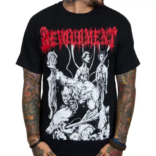 Y2k Devourment Band Graphic Cotton Shirt Unisex Summer Short Sleeve Fashion Brand Tee Luxury Casual Vintage Tees
