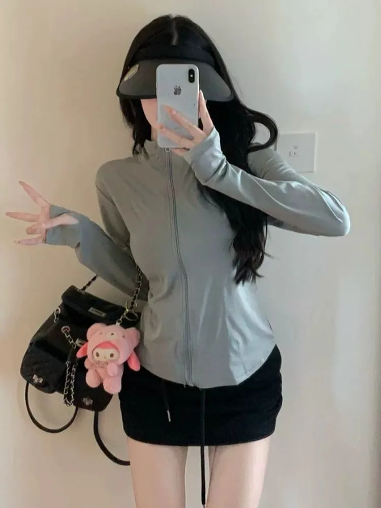 New Stand-up Collar Sunscreen Clothing Summer Sunscreen Clothing Slim-fitting and Thin Sunscreen Clothing