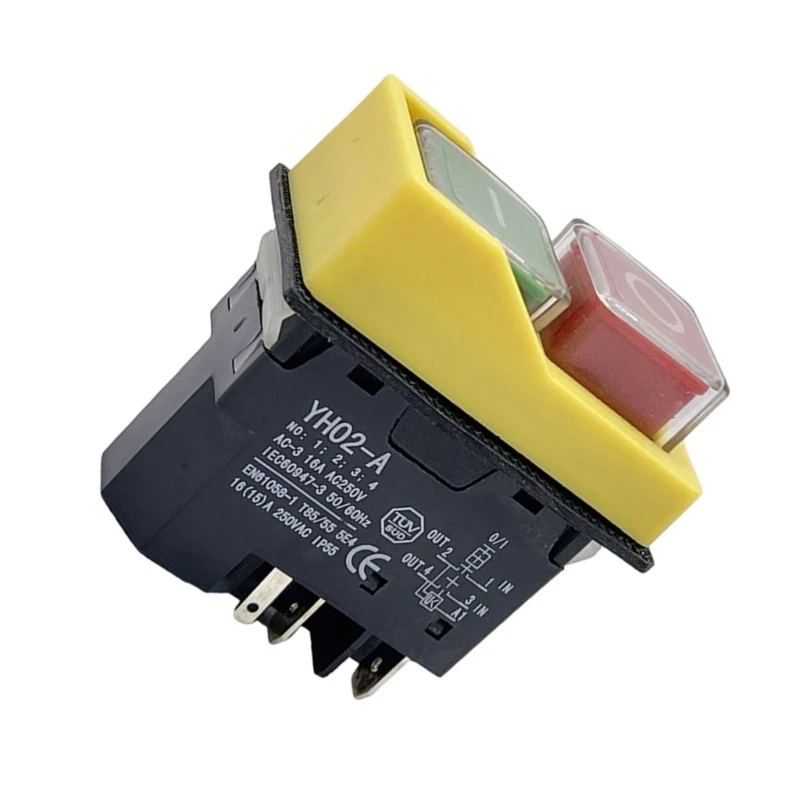 1185 250V 6A Magnetic Switches Waterproof Magnetic Push Button Switches Ensures Safety & Efficiency Simple Installation