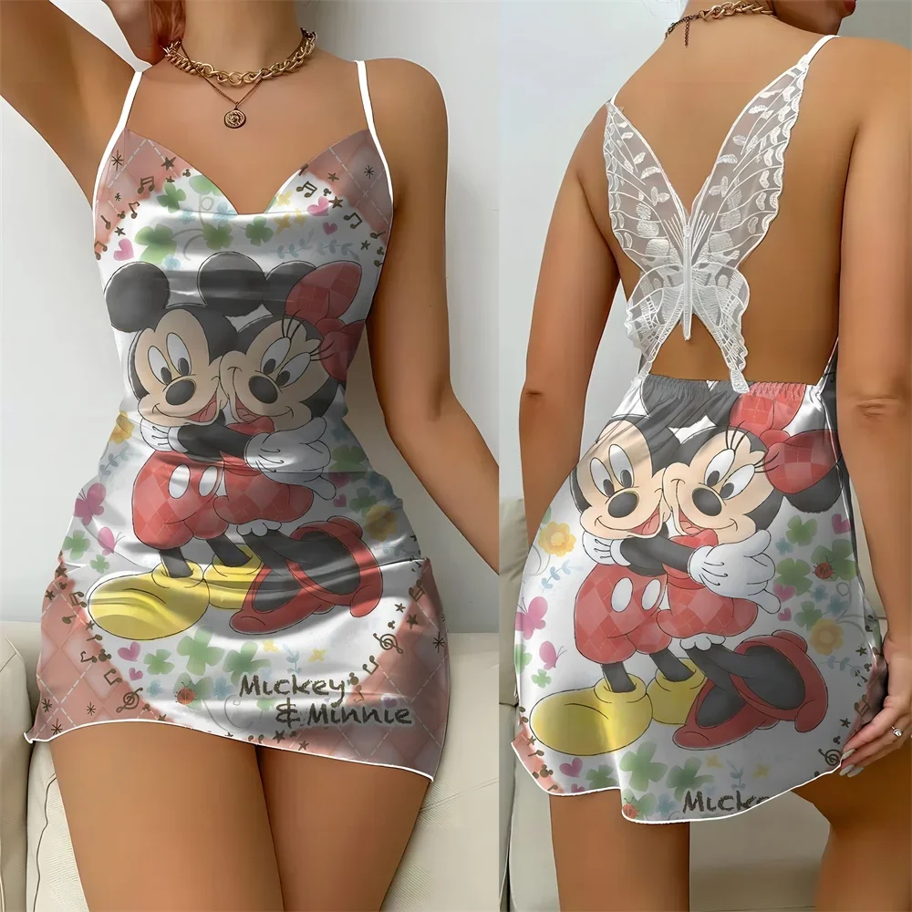 Piżama damska Lady Babydoll Disney Night Wear Woman Sexy Night Dresses D/party Free Sexy Nightgown Clothes Minnie Home Wear Dress