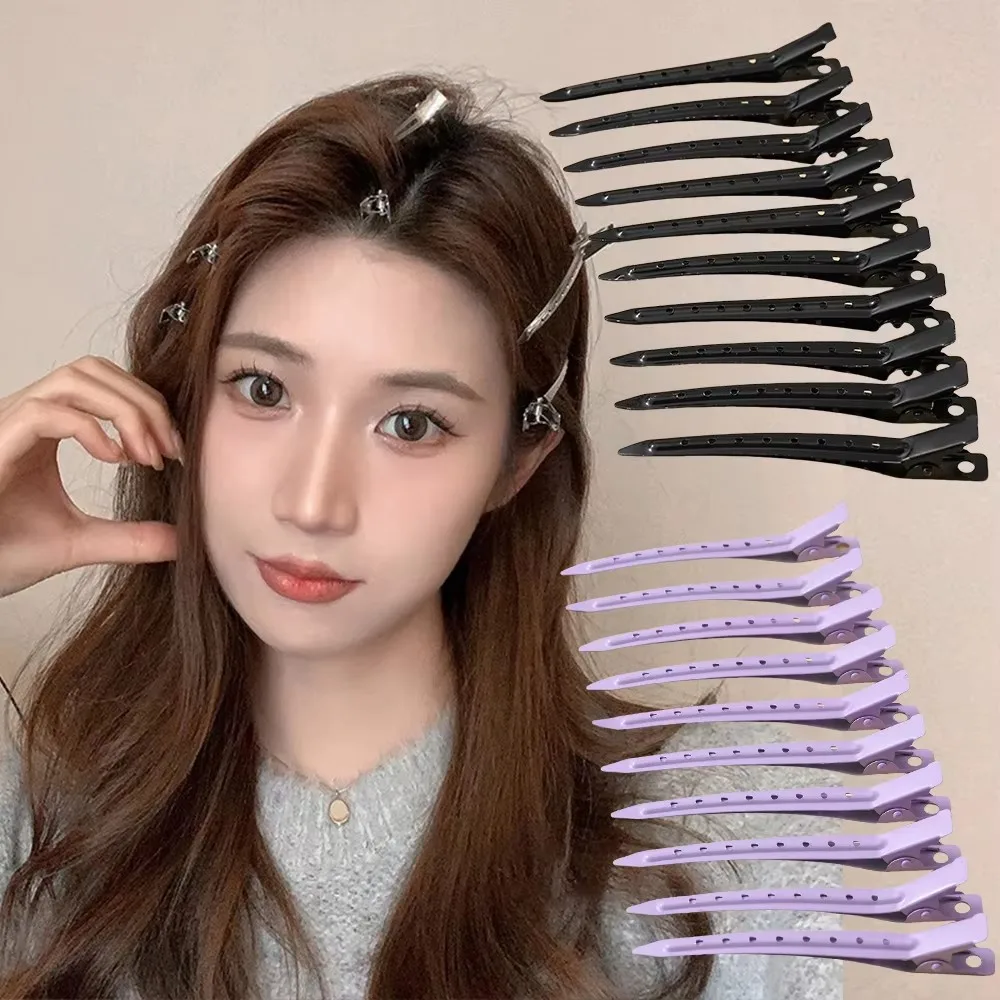 Metall-Entenschnabel-Clip Lockige Haarspangen Frisuren-Haarstyling-Clips Klemmen Haarschnitt-Haarclip-Werkzeuge Flauschige Haaransatz-Haarspange