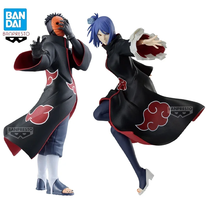 Original Bandai BANPRESTO Uchiha Madara Tobi Naruto Anime figura de acción muñeca coleccionable genuina estatuilla ornamento regalo