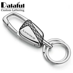 Classic Keyring Double Switch Keychain Metal 360 Degrees Rotatable Buckle Men's Car Key Holder Rings Jewelry Accessories K418