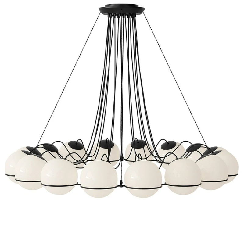 

Современная стеклянная светодиодная подвесная люстра-шар для гостиной и столовой, дизайнерский светильник, декоративное освещение для дома