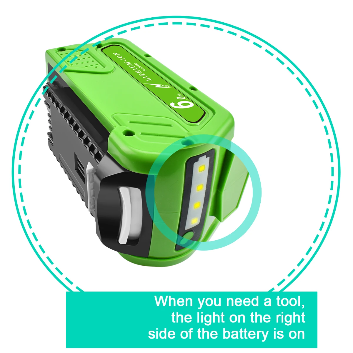 بطارية قابلة للشحن ل greenworks 40v G-MAX 6ah 29252,22262 ، 25312 ، 25322 ، 20642 ، 22272 ، 27062 y 21242 استبدال bateria