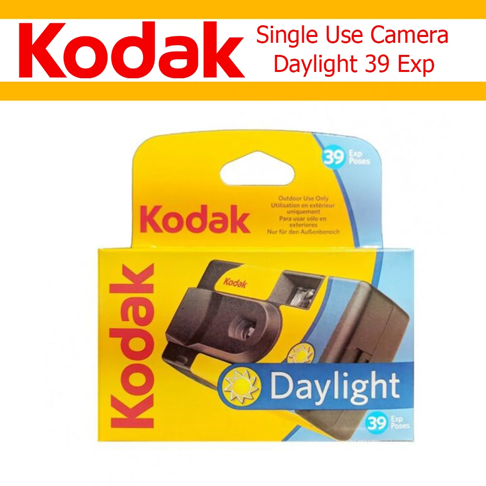 Kodak Camera Kodak 39 Foto Luce diurna Pellicola usa e getta Fotocamera Punto e punto Fotocamera ACE per regalo di compleanno Nessun flash sfarfallio