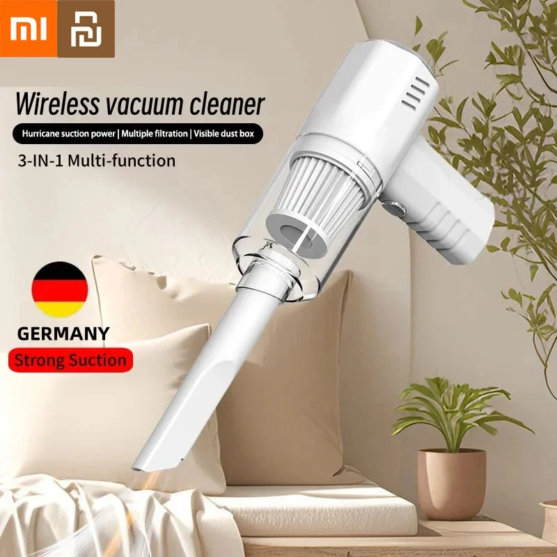 Xiaomi Youpin Portable Car Vacuum Cleaner Multifunction USB Charging Handheld Wireless Vacuum Cleaner Powerful Suction For Home