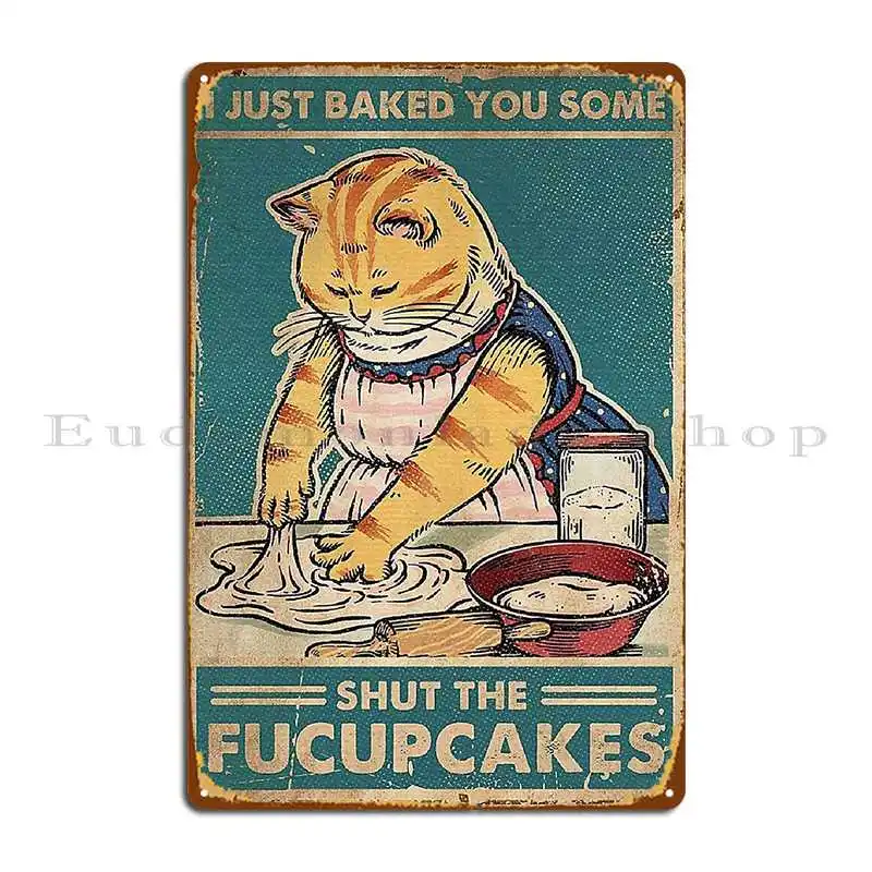 The Cat That Makes The Cake Metal Plaque Poster Cinema Vintage Pub Party Custom  Tin Sign Poster