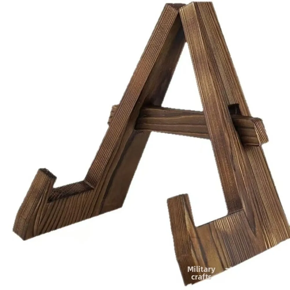 

Wooden Menu Display Holder for Restaurant Milk Tea Shop Desktop Reading Stand Bookend Shelf Natural Solid Wood Decorative