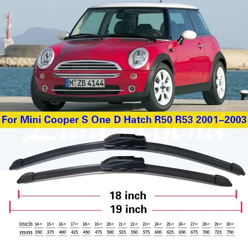 Wiper Front Rear Wiper Blades Set Kit For Mini Cooper S One D Hatch R50 R53 2001 2002 2003 Windshield Windscreen Rear Window