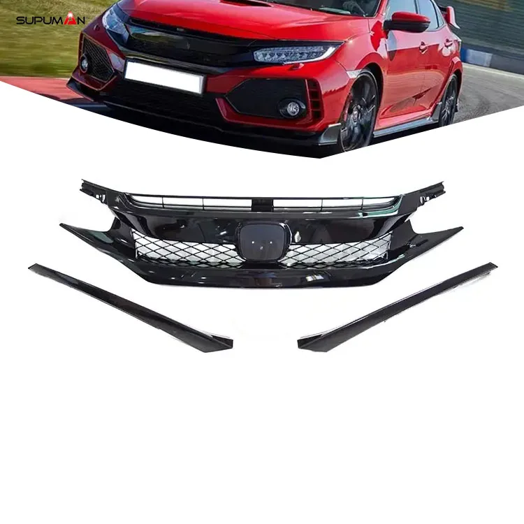 

Front Bumper Face Kit for civic Front Bumper Grille Body Kit Accessories R Style ABS Material Bubble Origin GUA 2016-2022