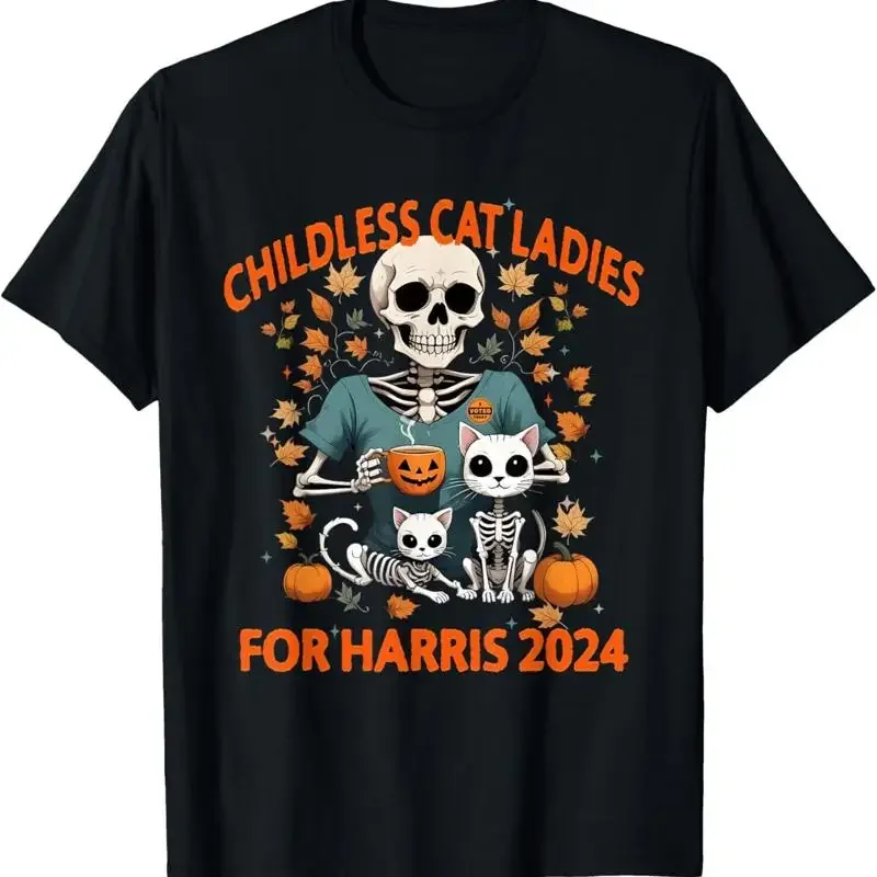 Childless Cat Ladies For Harris Halloween Kamala 24 Costume T Shirt