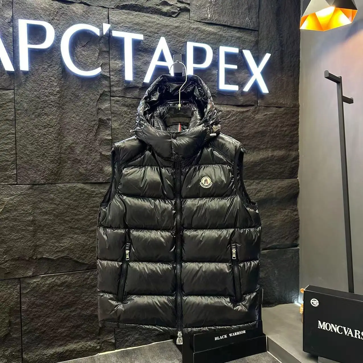 2024 Autumn and Winter White Duck Down Hood Short Men's down Vest Couple Warm Vest Sleeveless Cotton Jacket Vest