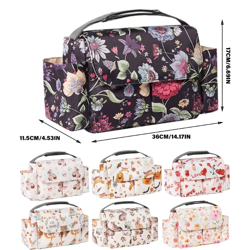 Bolsa pañales para bebés multifuncional, almacenamiento elegante bolsa maternidad, estuche organizador viaje,