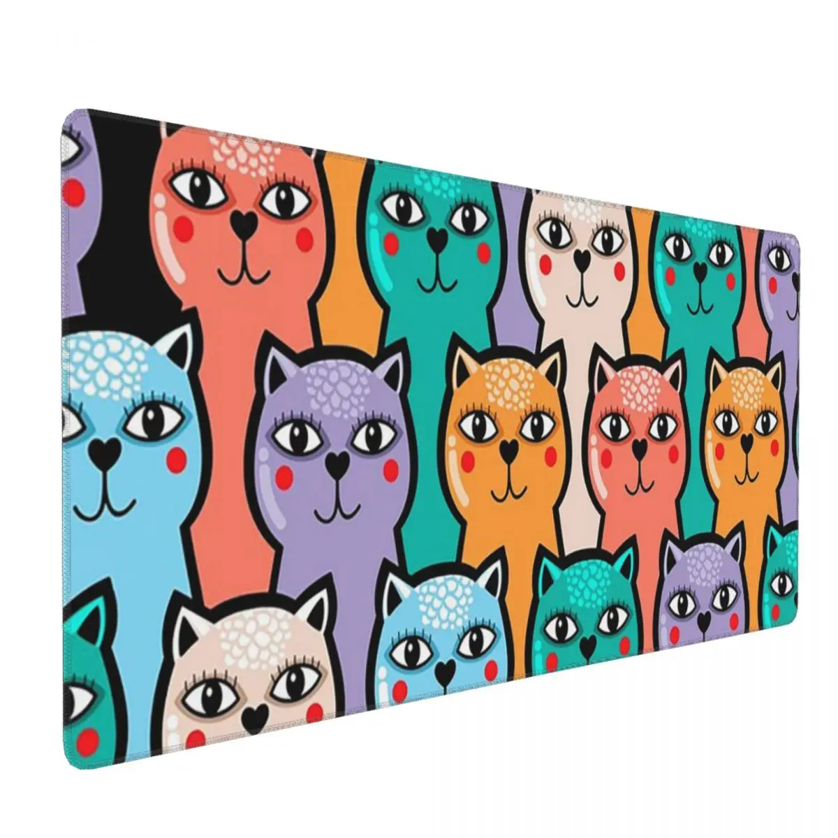 

Large Mouse Pad Cartoon Cats Creative Colour Gamer PC Laptop Mats Keyboard Carpet Computer Gaming Office Accessories Desk Mat
