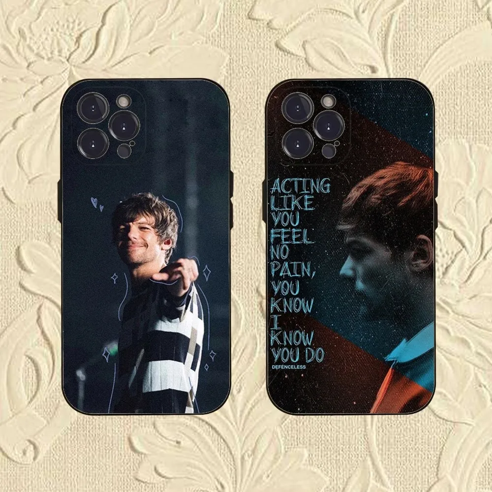 L-Louis Singer Tomlinson-ns Funda de teléfono para iPhone 16,se4,15,14,13,12,11,Pro,X,XS,Max,XR,Plus,Mini Funda negra suave