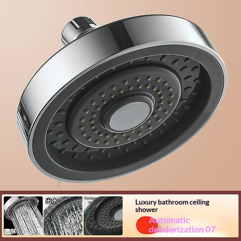 Bathroom High Pressure Shower Head Large Rainfall Overhead with Booster Nozzle Single Head