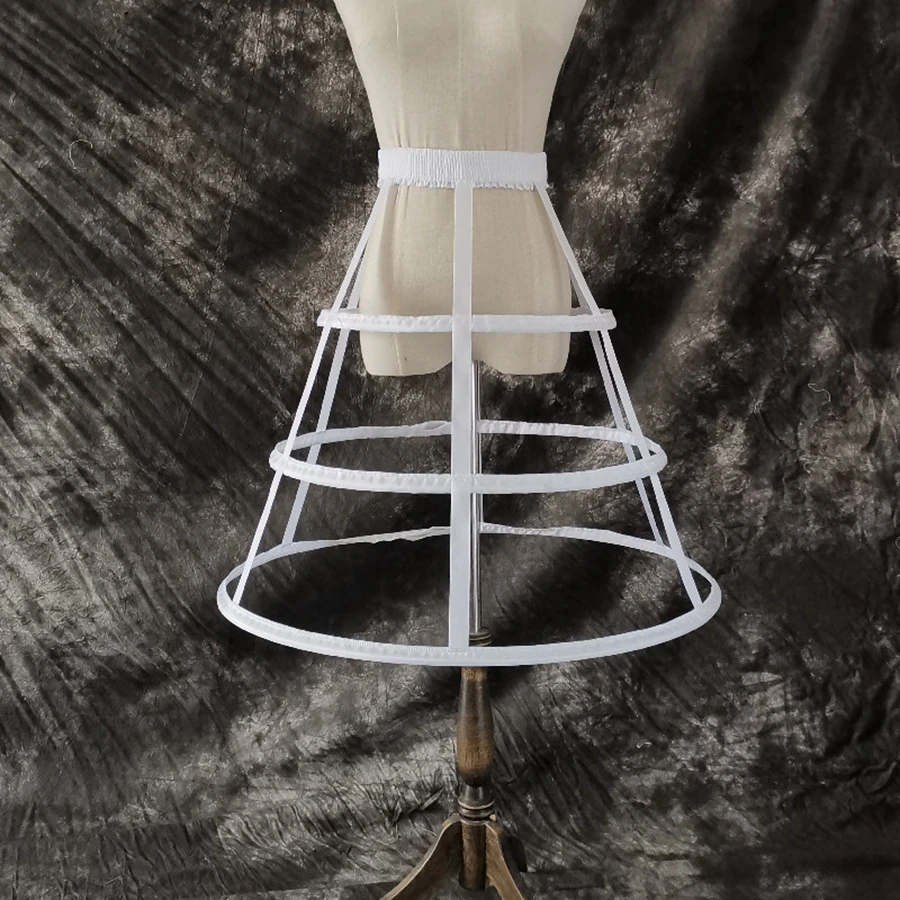 New Arrival Womens Wedding Dress Underskirt 3 Hoop Hollow Out Fish Bone Bustle Cage Skirt Petticoat 2026