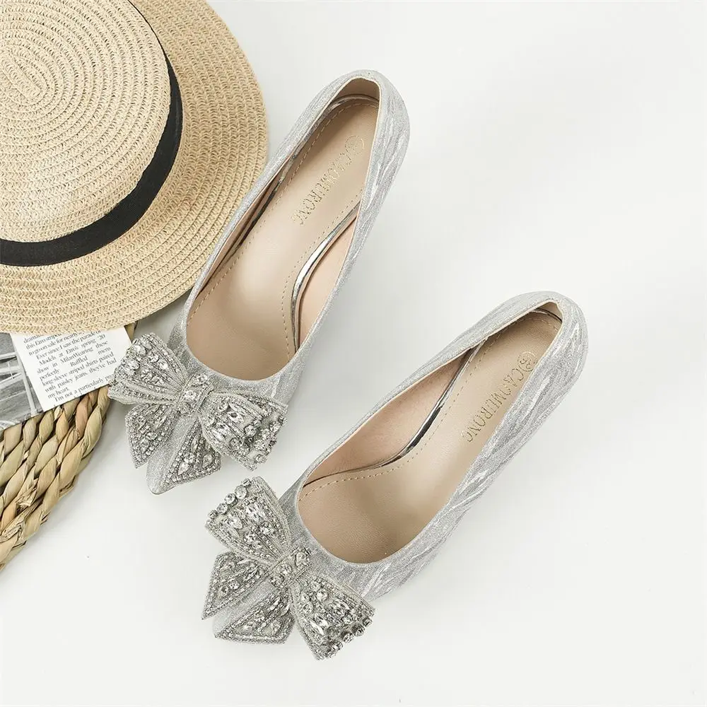 Handmade Rhinestone Shoes Decorations Shiny Bow Shoes Buckle Accessories Shoes Flower Jewelry Women
