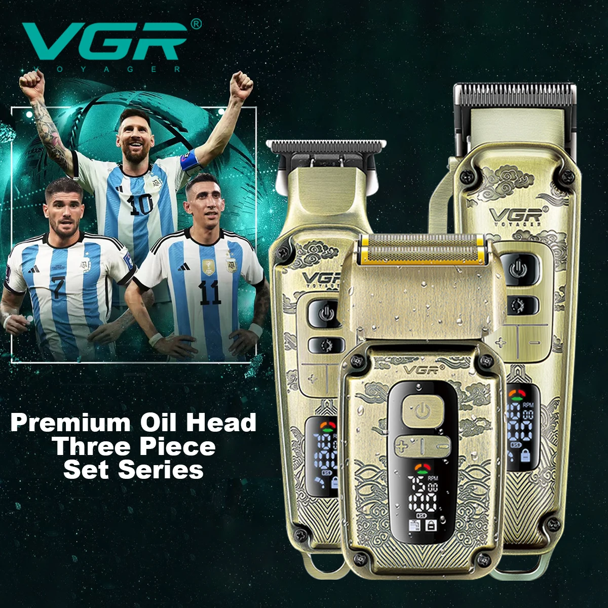 VGR الرجال الرجعية بوتيك قص الشعر النحت دفع قطع تصفيف الشعر صالون المنزل النفط رئيس قص الشعر كامل الجسم الشعر التشذيب