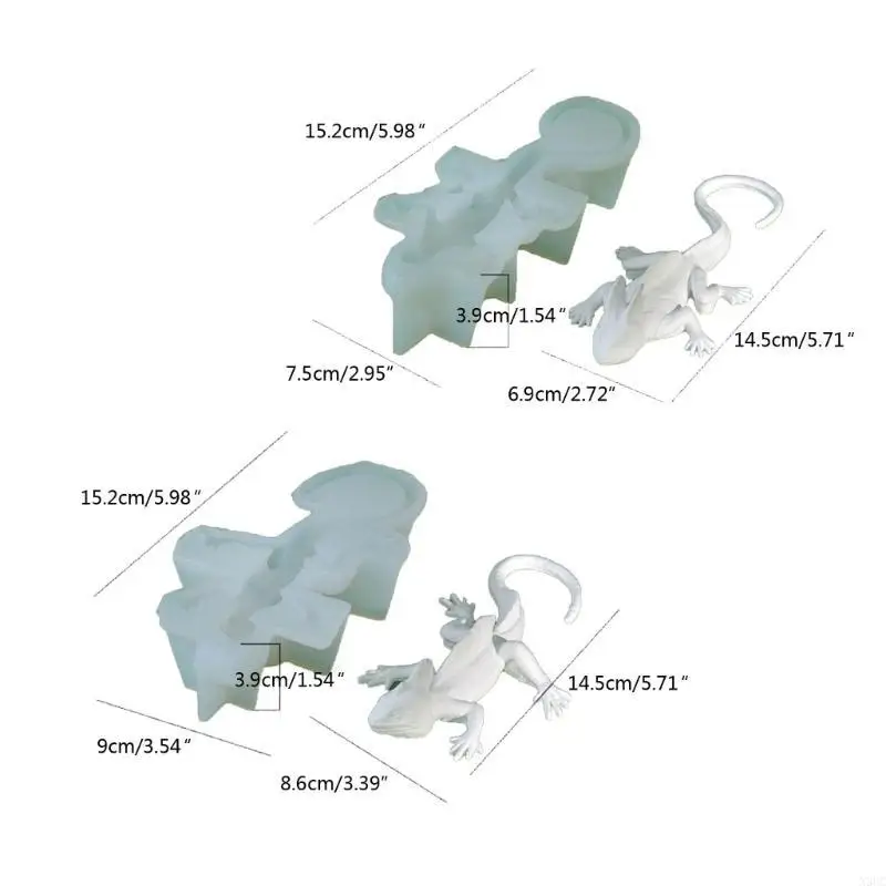 

Форма для свечей в форме ящерицы, силиконовая форма для свечей в форме животных для DIY, свечное мыло, пластырь, орнамент, форма