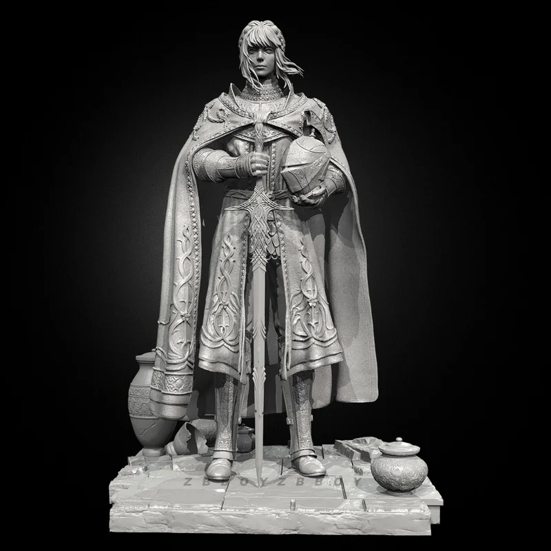 

50mm 75mm 90mm Holy Knight Resin Model Figure Gk Micro Miniature 3d Printed White Model Toy Unassembled And Unpainted Kit