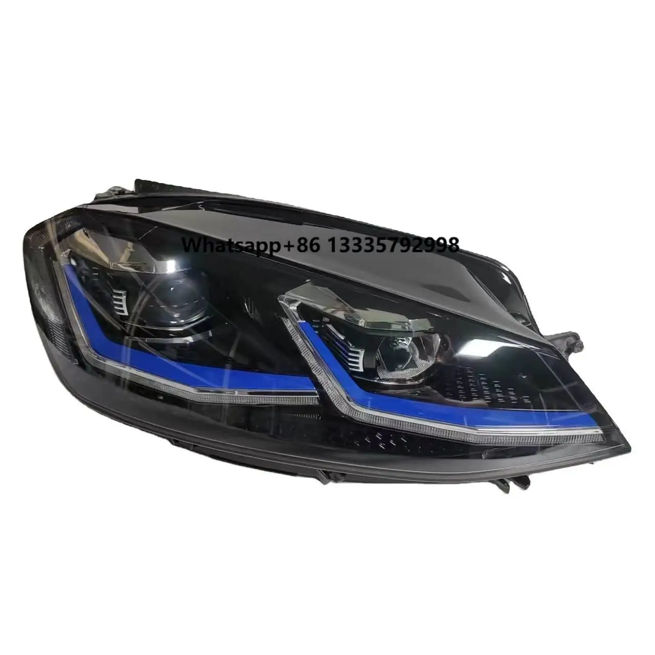 

For the Volkswagen’ Golf 7.5 Generation LED Headlights Come With Blue Stripes and Are Original Car LED Headlight