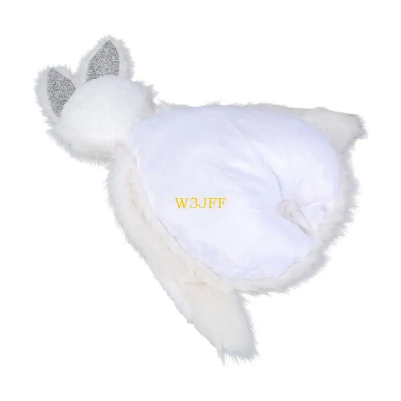 W3JF الطفل رومبير أرنب الأذن قبعة دمية التصوير يشكلون وسادة الوليد دش هدية #3