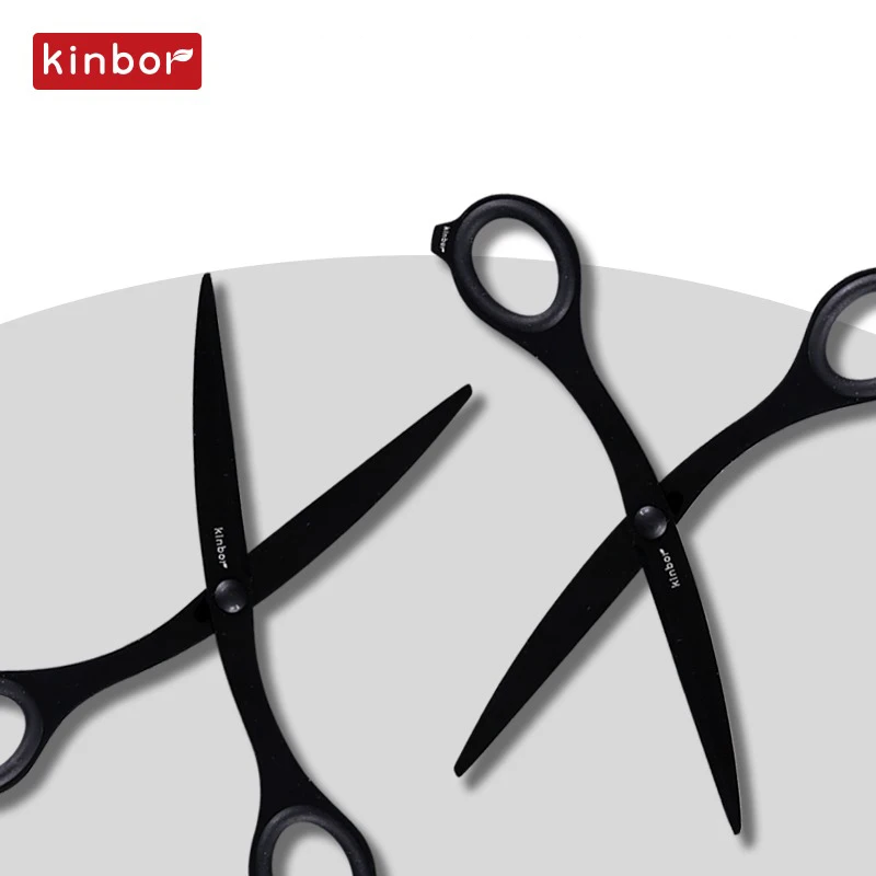 Kinbor Streamline Box Opening Scissors Safety Dual purpose Anti Sticking Cutting Scissors Unpacking Stationery Household Shears