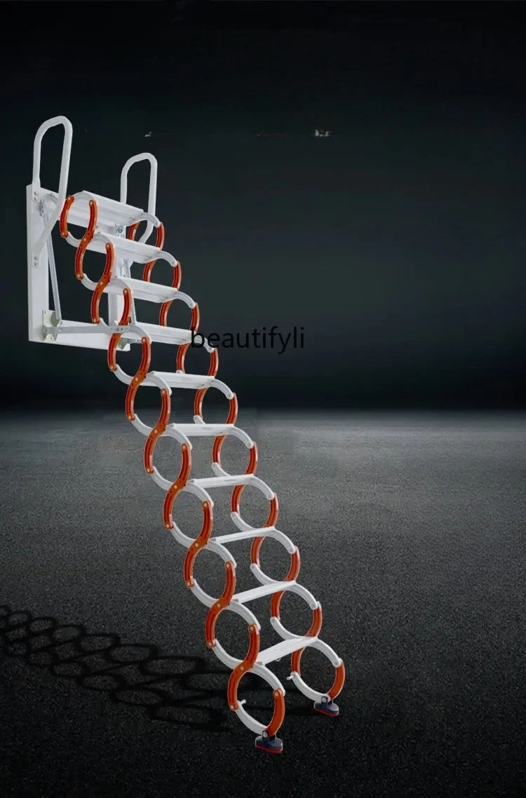 

Outdoor telescopic stairs thickened household wall hanging lifting invisible stretching loft shrinkage