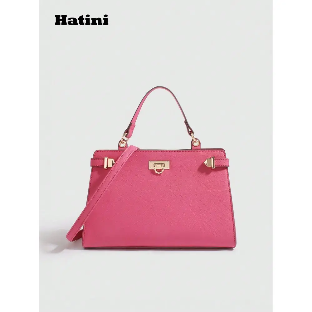 

Unisex Design Fashion Handbag, Versatile Orange Large Capacity Square Bag, Artificial Leather Crossbody Bag With Adjustable Str