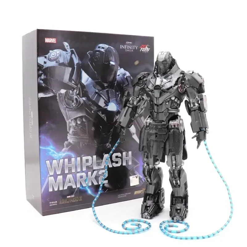 New Marvel Led Light Iron Man 2 Whiplash Mark2 1/10 Action Figure The Infinity Saga Infinite X Action Movie Model Toys Kids Gift