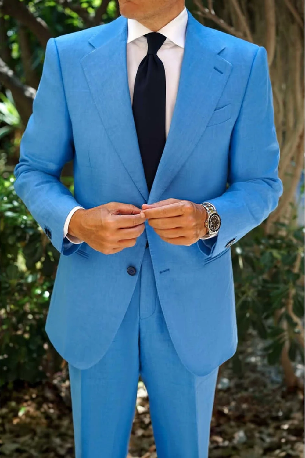 تخصيص أزياء الرجال الدعاوى واحدة الصدر مناسبة رسمية وصيف حفل زفاف الأعمال البدلات الرسمية 2 قطعة مجموعة السترة السراويل