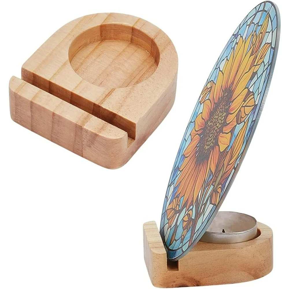 

2 шт. деревянные стеклянные подставки с подсвечником 2,75x2,36 дюйма, арочный деревянный пьедестал, деревянная подставка для стеклянной витрины для вечеринки