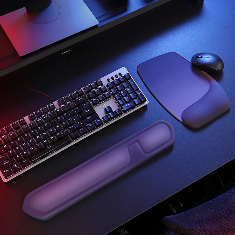Anti-Slip Computer Keyboard Wrist Soft Pad Mouse Pad With Comfortable Gel For Laptop Desktop PC Office Worker E-Sport Gamer image 2