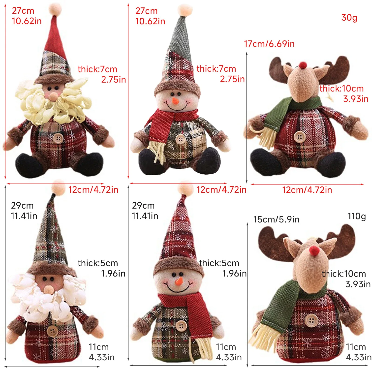 Christmas Santa Doll Merry Christmas Decorations For Home Table Xmas Ornaments Navidad Natal Noel New Year Decor 2026 Gifts
