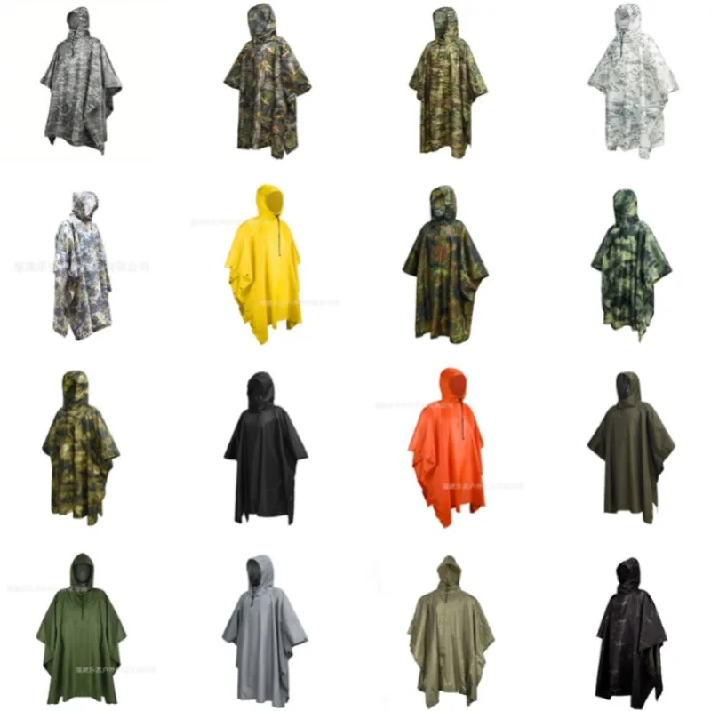 

Man Military Impermeable Zipper Camo Raincoat Waterproof Rain Coat Men Raincoat Women Awning The Rain Motorcycle Rain Poncho
