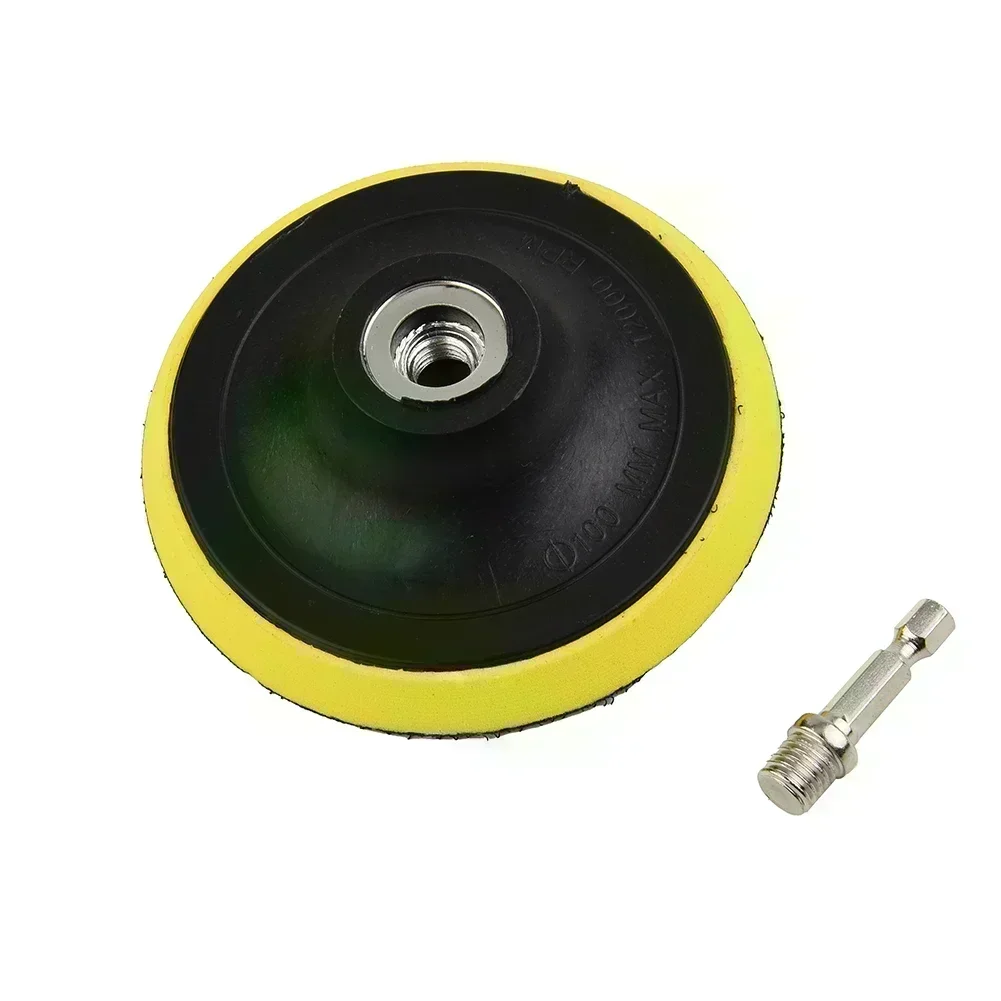 

4 Inch 100mm Hook And Loop Buffing Pad Rotary Backing Pad With M10 Drill Adapter Polishing Pad W/ Connecting Rod Set