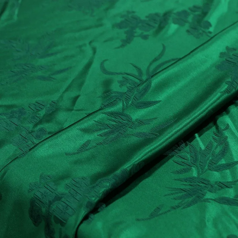Elastic silk Crowne crepe embossed jacquard fabric artistic style cheongsam and Hanfu