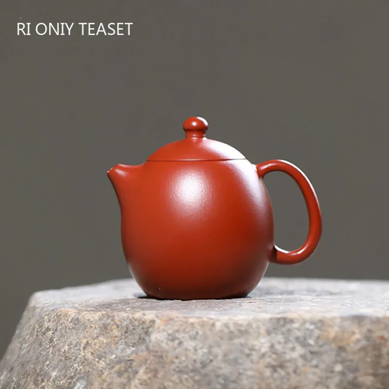 160ml Yixing Purple Clay Teapot Authentic Handmade Dragon Egg Tea Pot Beauty Tea Infuser Kettle Chinese Raw Ore Zisha Tea Set