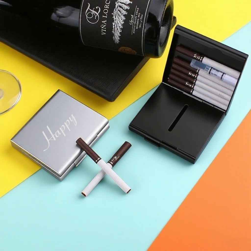 

Customized Personalized Thin Stainless Steel Cigarette Cases Can Hold Cigarette Filters Keys Features Sweatproof Moistureproof