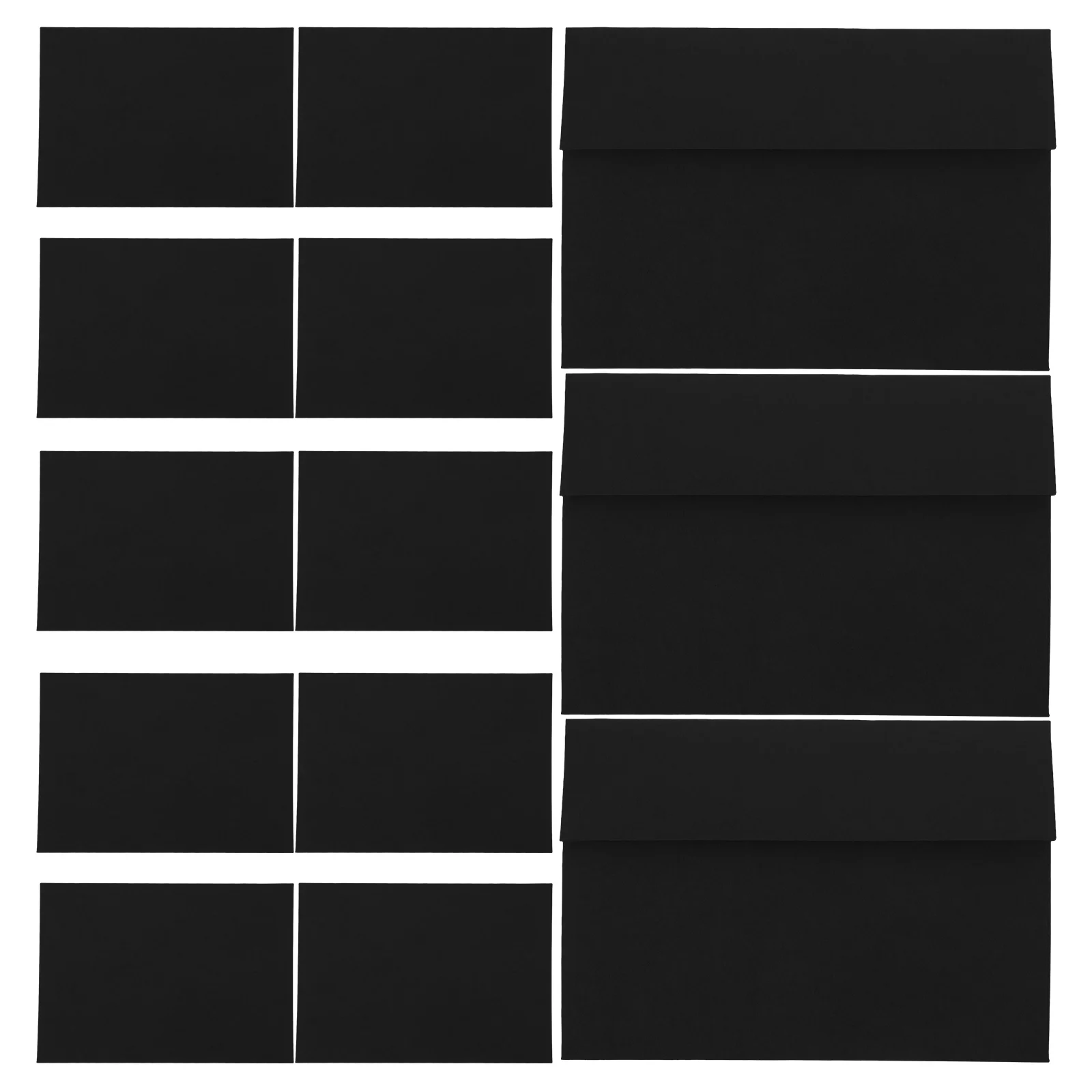 

50pcs Self Adhesive Envelopes Black Wedding Invitation Cards Party Shower Celebration Envelope Thick Material Privacy Durability