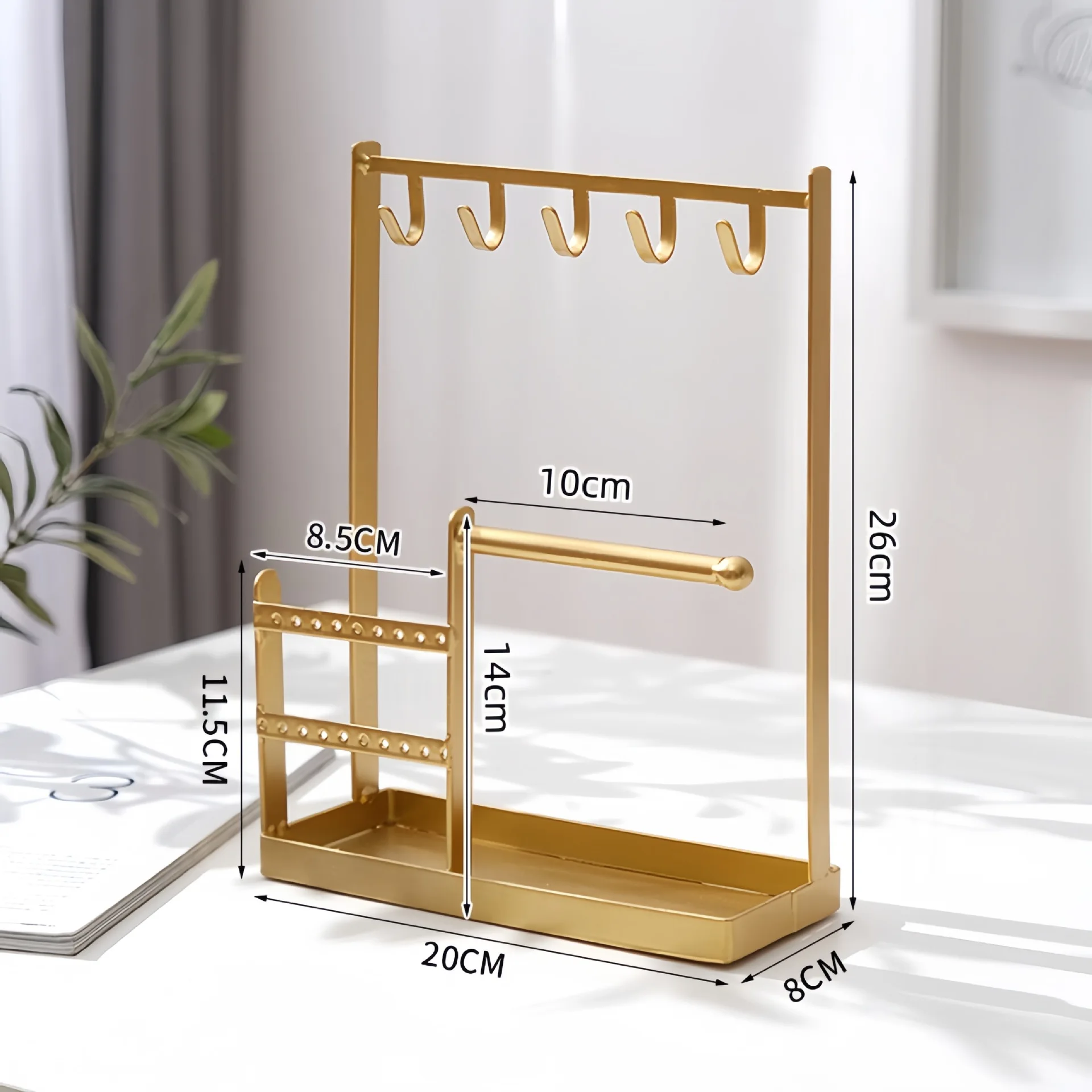 Multifunctional Jewelry Display Rack for Earrings and Necklaces