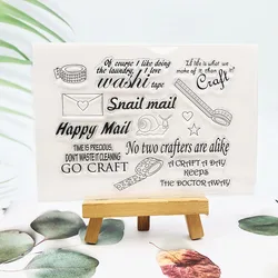 Snail mail Craft Clear Stamps DIY Scrapbooking Card Album Paper Craft Rubber Roller Transparent Silicon Stamp AlinaCraft