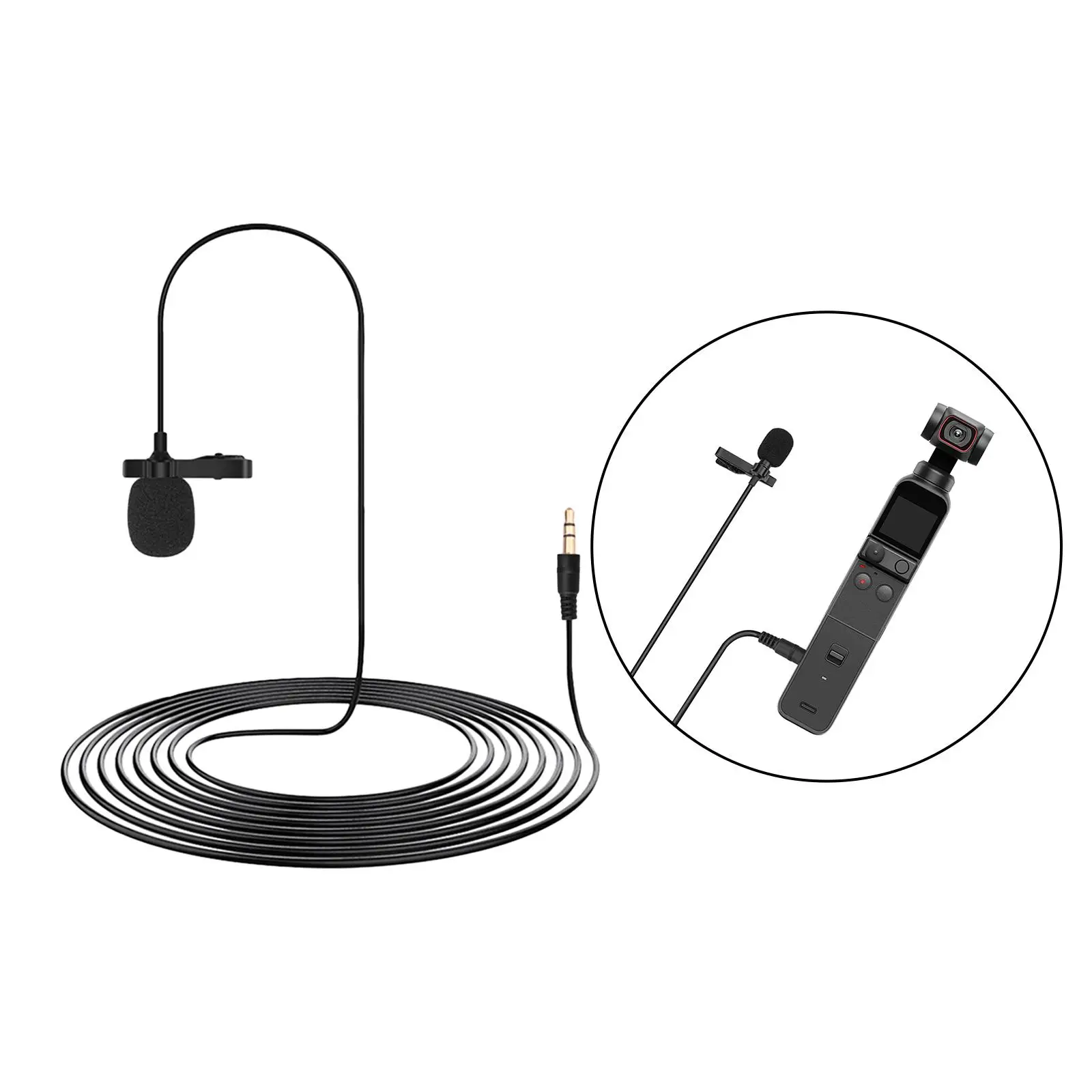 ラペルラベリアマイクマイク 3.5mm DJI Pocket 2 ビデオ録画用