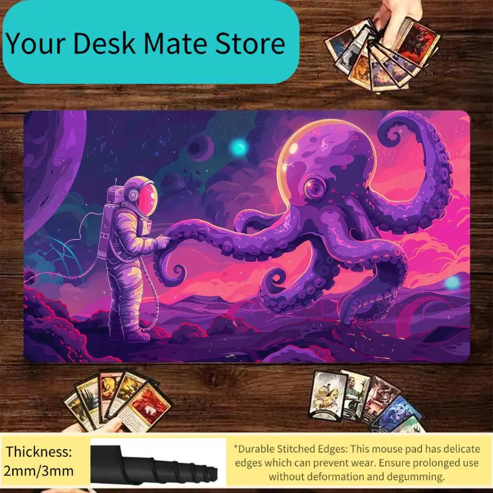 

Игровой коврик в китайском стиле для MTG TCG с элементами благословений и деревьев, противоскользящий, прочный, гладкий коврик для стола для Magic The Gathering