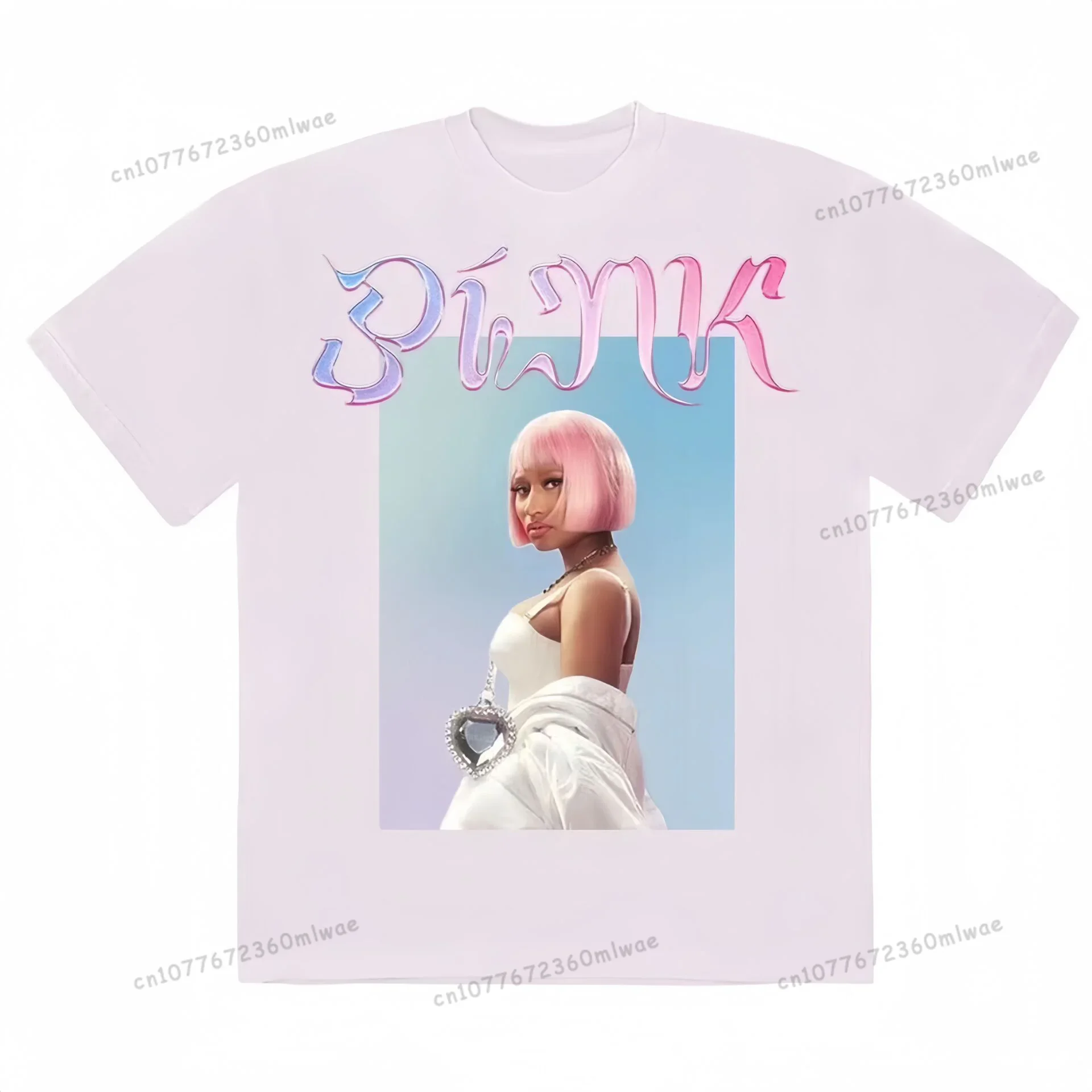 Nicki Minaj Pink Friday 2 Peripheral Graphic T-shirt Men Women Hip Hop Short Sleeve T-shirt Street Fashion Gift Tees Tops